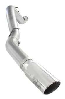 afe atlas exhaust 5in dpf-back al steel 11-13 gm diesel trucks v8-6.6l (td) lml (pol tip) 49-04041-p - image