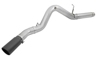 afe atlas exhaust 5in dpf-back aluminized steel w/ black tips 16-17 gm diesel truck v8-6.6l (td) 49-04081-b - image