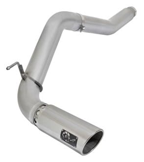 afe atlas exhaust 5in dpf-back exhaust aluminized steel 2016 nissan titan xd v8-5.0l w/ polished tip 49-06112-p - image