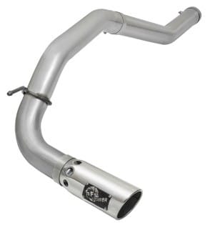 afe atlas exhaust 5in dpf-back al steel 2016 nissan titan xd v8-5.0l polished tip 49-06113-p - image