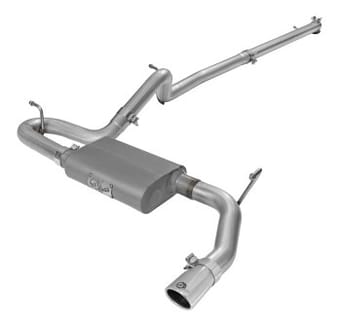afe scorpion 2-1/2in aluminized steel cat back exhaust 07-17 jeep wrangler v6-3.6/3.8l (4 dr) 49-08044-1p - image