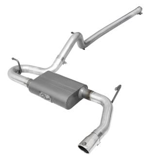 afe scorpion 2-1/2in alum steel cat-back exhaust w/pol tip 07-18 jeep wrangler (jk) v6-3.6l/3.8l 49-08045-p - image