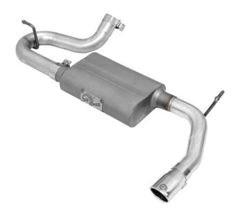afe scorpion 2-1/2in alum steel axle-back exhaust w/polished tip 07-18 jeep wrangler jk v6-3.6/3.8l 49-08047-p - image