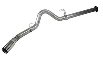 afe large bore hd exhausts dpf-back ss-409 exh db ford diesel trucks 11-12 v8-6.7l (td) 49-13028 - image