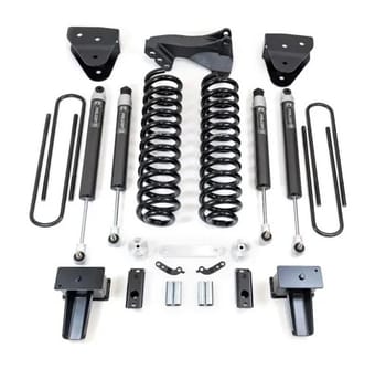 readylift 4" coil spring lift kit w/falcon shocks - ford super duty diesel 4wd 2017-2022 f-350/f-250 w/camper spring package49-27420 - image