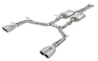 afe mach force-xp 2-1/2in 304 ss cat-back exhaust 15-19 dodge challenger v6-3.6l - polished tip 49-32067-p - image