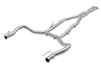afe mach force-xp 3in 304 ss cat-back exhaust 15-20 dodge charger hellcat v8-6.2l/6.4l w/o muffler 49-32070nm - image