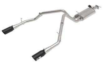 afe gemini xv 3in 304 ss cat-back exhaust 19-21 ram 1500 v8 5.7l hemi w/ black tips 49-32081-b - image
