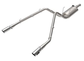 afe 09-18 ram 1500 v8 5.7l hemi gemini xv 3in 304 ss cat-back exhaust w/ polished tips 49-32083-p - image