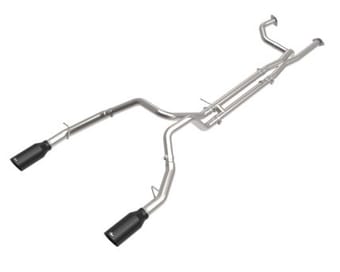 afe vulcan series 3in 304ss cat-back exhaust 21+ ram 1500 trx v8-6.2l w/ black tips 49-32084-b - image