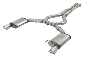 afe 11-21 dodge durango v6-3.6l/v8-5.7l mach force-xp 304 ss cat-back exhaust system w/ polished tip 49-32086-p - image