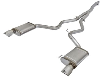 afe machforce xp exhausts cat-back ss-304 exh w/ polished tips 15-16 ford mustang ecoboost 2.3l (t) 49-33084-p - image