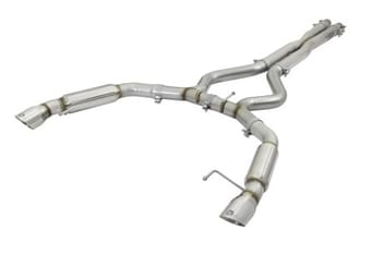 afe machforce xp 3in aggressive toned cat-back exhausts w/ polished tips 15-17 ford mustang v6/v8 49-33088-p - image