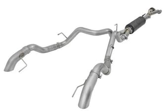 afe mach force-xp cat-back exhaust w/dual hi-tuck tips 17-18 ford f-150 raptor v6-3.5l (tt) 49-33095 - image