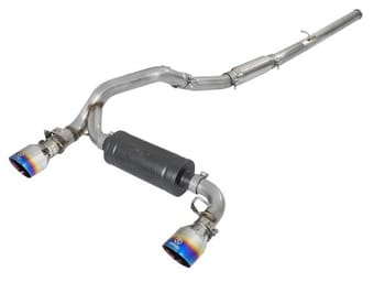 afe takeda 3in 304 ss cat-back exhaust system w/ blue flame tip 16-18 ford focus rs i4-2.3l (t) 49-33103-l - image