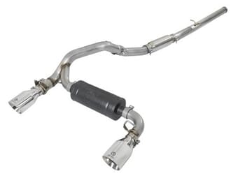 afe takeda 3in 304 ss cat-back exhaust w/ polished tip 16-18 ford focus rs 2.3l (t) 49-33103-p - image