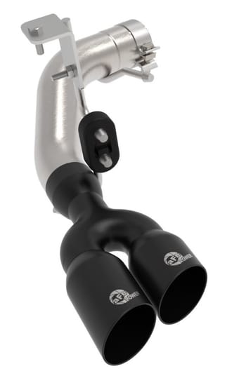 afe rebel series 3in 304 ss axle-back exhaust side exit w/ black tips 19 ford ranger l4-2.3l (t) 49-33110-b - image