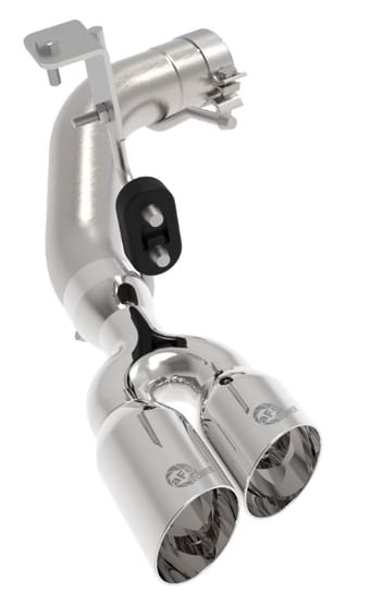 afe rebel series 3in 304 ss axle-back exhaust side exit w/ polished tips 19 ford ranger l4-2.3l (t) 49-33110-p - image