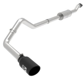 afe vulcan series 3.5in 409 ss cat-back exhaust 13-19 ford transit v6 3.5l (tt) w/ black tips 49-33112-b - image