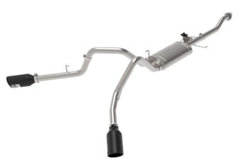 afe gemini xv 3in 304 ss cat-back exhaust 15-20 ford f-150 v6 2.7l/3.5 w/ black tips 49-33123-b - image