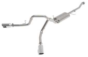 afe vulcan 3in 304 ss cat-back exhaust 2021 ford f-150 v6 2.7l/3.5l (tt)/v8 5.0l w/ polished tips 49-33126-p - image