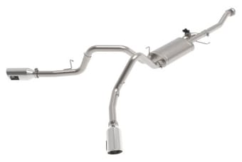 afe gemini xv 3in 304 ss cat-back exhaust 2021 ford f-150 v6 2.7l/3.5l (tt)/v8 5.0l w/ polished tips 49-33129-p - image