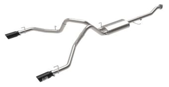 afe vulcan series 3in 304ss cat-back w/ black tips 15-20 ford f-150 v6 2.7l/35l(tt) / v8 5.0l 49-33130-b - image