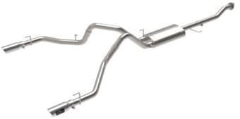 afe vulcan series 3in 304ss cat-back w/ polished tips 15-20 ford f-150 v6 2.7l/35l(tt) / v8 5.0l 49-33130-p - image