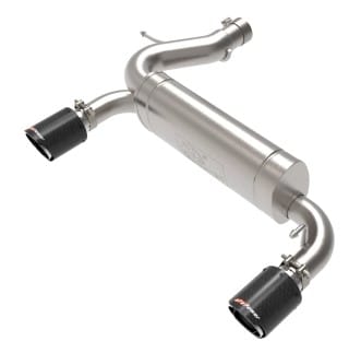 afe vulcan 3in 304 ss axle-back exhaust 2021 ford bronco l4-2.3l (t)/v6-2.7l (tt) w/ carbon tips 49-33137-c - image