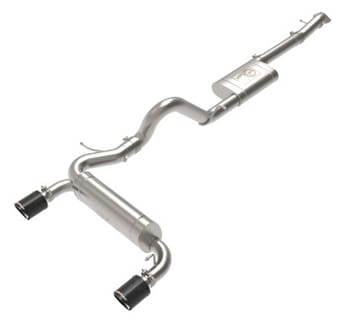 afe 2021+ ford bronco l4-2.3l (t) / v6-2.7l (tt) vulcan 3in. to 2.5in. ss cat-back - carbon 49-33138-c - image