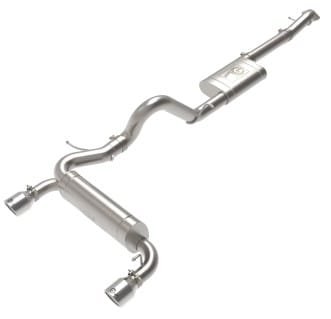 afe 2021+ ford bronco l4-2.3l (t) / v6-2.7l (tt) vulcan 3in. to 2.5in. ss cat-back - polished 49-33138-p - image