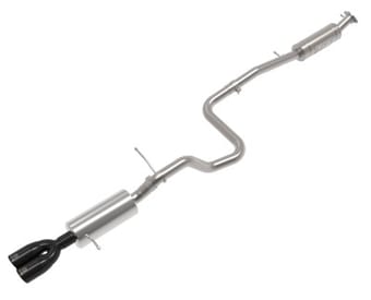 afe takeda series 2 1/2in 304 ss cat-back 14-19 ford fiesta l4-1.6l (t) w/black tip 49-33140-b - image