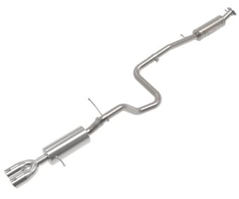 afe takeda series 2 1/2in 304 ss cat-back 14-19 ford fiesta l4-1.6l (t) w/polished tip 49-33140-p - image