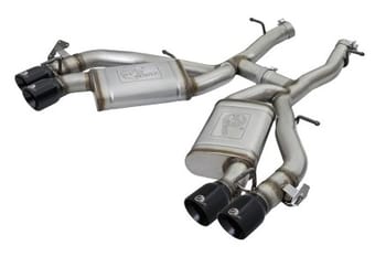 afe machforce xp 3in 304 ss axle-back exhaust dual exhaust (npp) w/ black tips 16-17 camaro ss v8 49-34068-b - image