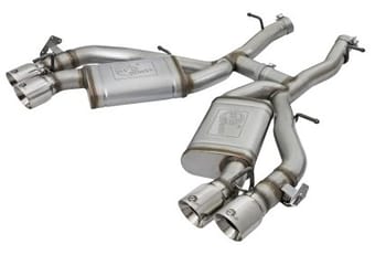 afe machforce xp 3in 304 ss axle-back dual exhaust (npp) w/ polished tips 16-17 camro ss v8-6.2l 49-34068-p - image