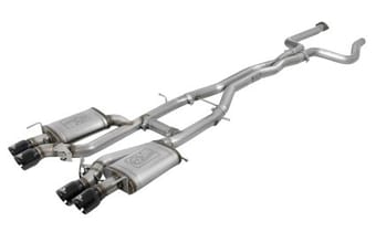 afe machforce xp 3in 304ss cat back exhaust s/ black tips 16-17 cadillac ats-v v6-3.6l (tt) 49-34078-b - image