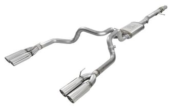 afe vulcan series 4-3in 304ss exhaust cat-back w/ pol tips 2019 gm silverado/sierra 1500 v8-6.2l 49-34102-p - image
