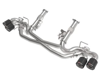 afe mach force-xp 304 stainless steel cat-back exhaust carbon 2020 chevrolet corvette c8 49-34124nm-c - image