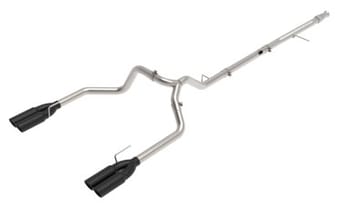 afe vulcan series 3in 304ss dpf-back 20-21 gm trucks l6-3.0l (td) lm2 - dual black tip 49-34130-b - image