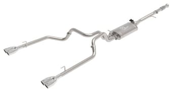 afe gemini xv 3in 304 ss cat-back exhaust w/ cutout 19-21 gm silverado/sierra 1500 v8- w/ black tips 49-34139-p - image