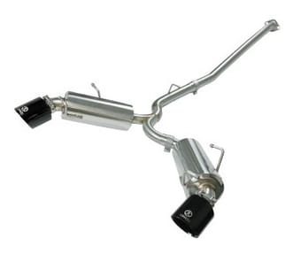 afe takeda exhaust axle-back 13-15 scion frs / subaru brz 304ss black dual tips exhaust 49-36023-b - image