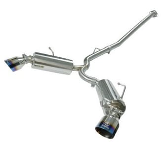 afe takeda exhaust axle-back 13-15 scion frs / subaru brz 304ss blue flame dual tips exhaust 49-36023-l - image