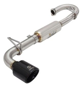 afe takeda 11-16 scion tc 2.5l 2 1/4-2 1/2in stainless steel axle-back exhaust w/black tip 49-36025-b - image
