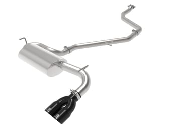 afe power takeda 2in to 2-1 304 ss cat-back exhaust w/ black tips 11-17 lexus ct200h 1.8l 49-36047-b - image