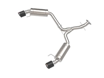 afe power takeda 06-13 lexus is250/is350 ss axle-back exhaust w/ carbon tips 49-36055-c - image