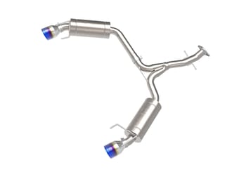 afe power takeda 06-13 lexus is250/is350 ss axle-back exhaust w/ blue flame tips 49-36055-l - image