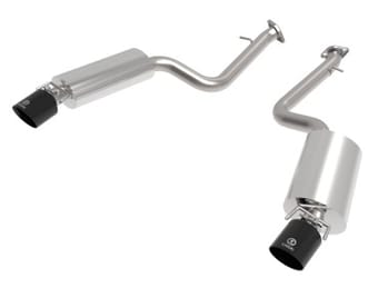 afe takeda 14-22 lexus is350 v6 2.5in. 304 stainless steel axle-back exhaust system w/ black tip 49-36060-b - image