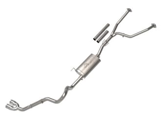 afe 2022 toyota tundra v6-3.5l (tt) vulcan series 2.5in to 3in 304 ss cat-back exhaust w/ polish tip 49-36061-p - image