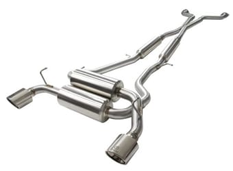 afe takeda 2-1/2in 304ss cat-back exhaust infiniti g37 08-13/q60 14-15 v6-3.7 w/ polished tips 49-36103-p - image