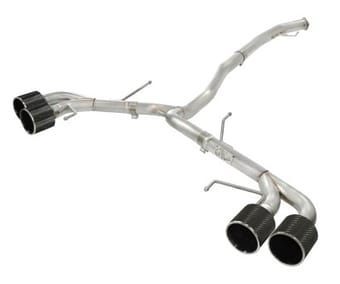 afe takeda 3in ss exhaust cat-back 09-14 nissan gtr v6 3.8l carbon fiber tips 49-36108-c - image